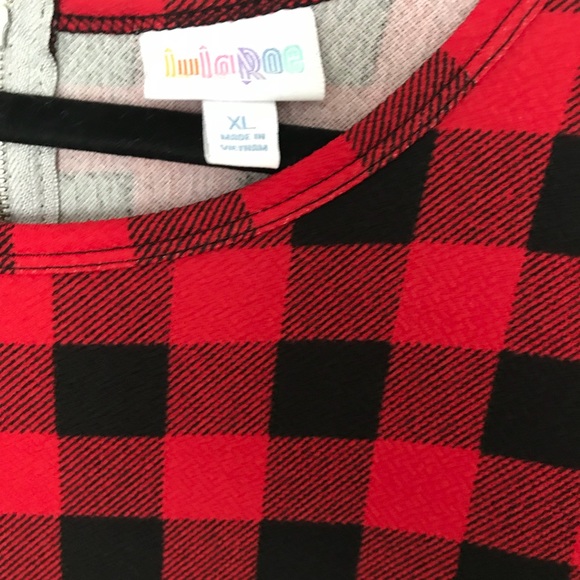Buffalo plaid XL LuLaRoe Amelia! - Picture 2 of 4